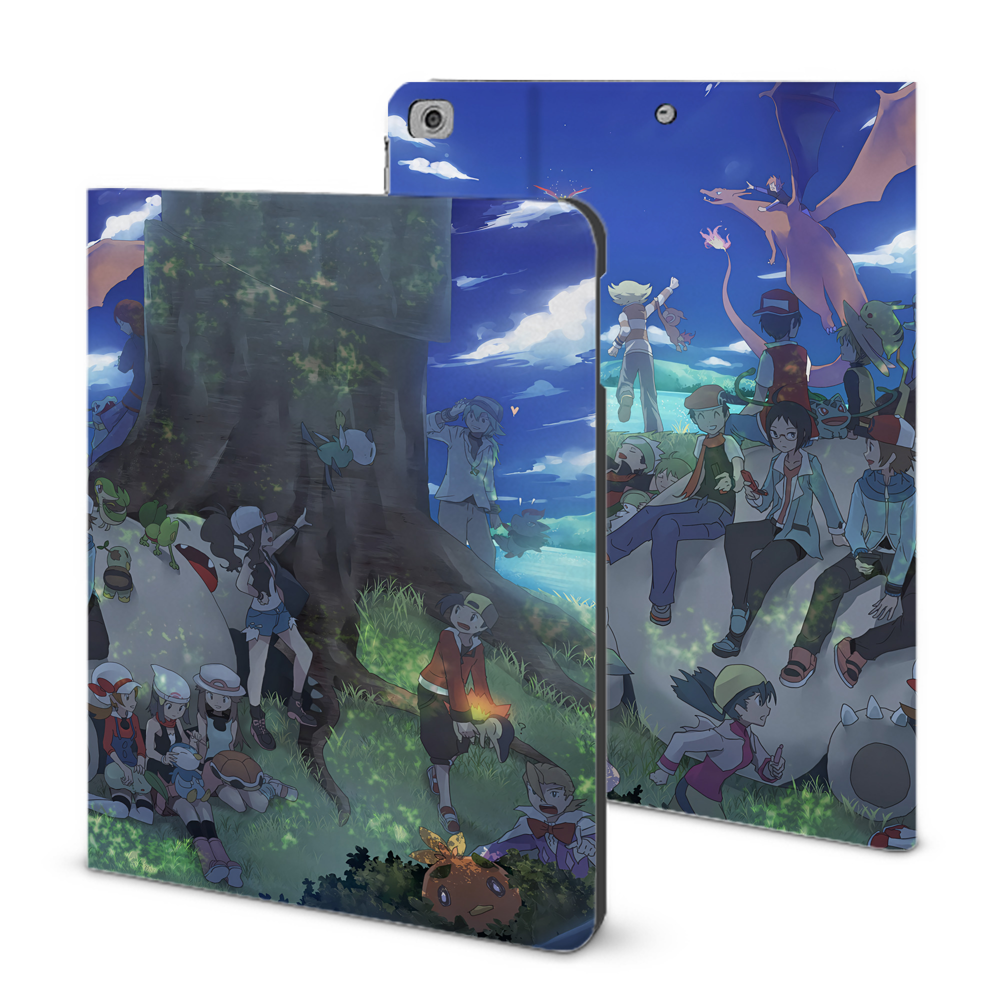 （画像用） ポケットモンスター Pokémon IPad ケース ブック型 PUレザー TPU 耐衝撃 軽量 薄型 ペン収納なし 全面保護 IPad 各モデル対応